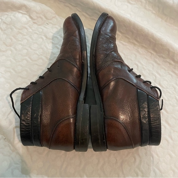 Vtg Mason USA Mens Sz 8.5 D Leather Work Ankle Lace Up Chukka Boots FAIR No Slip - Picture 9 of 13